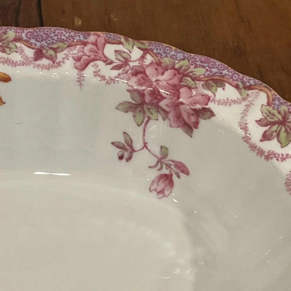 Spode IRENE Oval Vegetable Bowl 9 3/4 Inches Rare, Mint Condition Signed Stamped